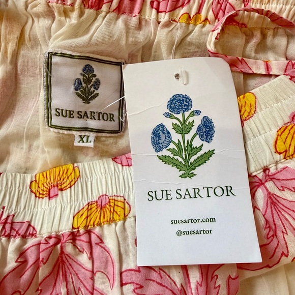 Sue Sartor A-line Flounce Mini Skirt w/ Removable Sash, Sunshine Daisy 🌼🌸 - Picture 8 of 9